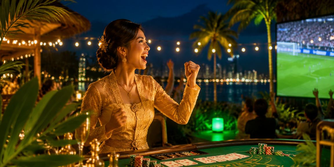 Pemain baccarat bergaya di Langkawi dalam suasana kasino premium